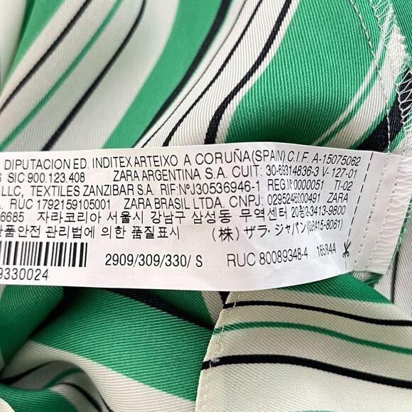 New Zara Striped Satin Sleeveless Tank Top Blouse Women's Size Small - Picture 6 of 9